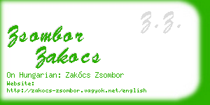 zsombor zakocs business card